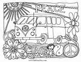 Coloring Van Vw Pages Adult Volkswagen Hippie Bus Colouring Vans Printable Whimsical Drawing Instant Kids Books Etsy Sheets Para Adults sketch template