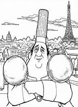 Ratatouille Coloring Chef French Great sketch template