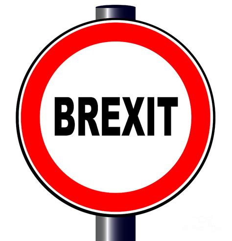 brexit traffic sign digital art  bigalbaloo stock fine art america