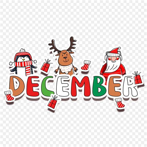 cute december clipart transparent background december clipart cute style paper cut december
