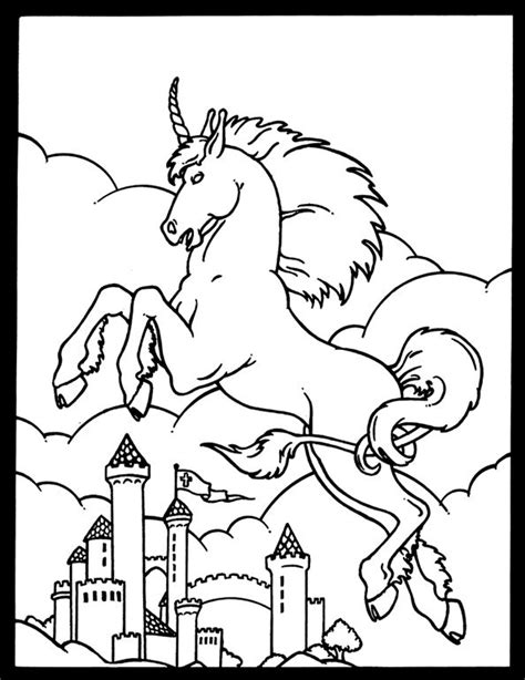 horse  unicorn coloring book coloring pages