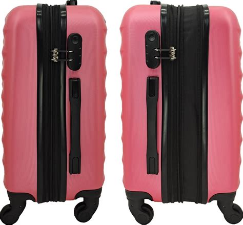 sb travelbags expandable handbagage koffer cm  wielen trolley roze bolcom