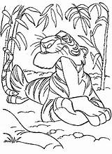 Shere Khan Coloring Pages Jungle Book Nap Take Template sketch template