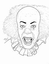 Killer Coloring Clown Pages Printable Color Scary Getcolorings Getdrawings sketch template
