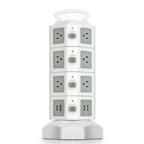 power strip tower  usb ports surge protector  ac outlet  usb