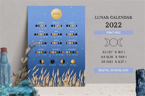 lunar calendar printable moon calendar  calendar