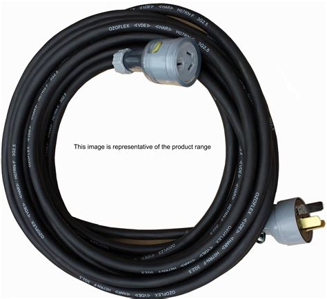amp   single phase extension lead rubber insulated