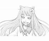 Spice Happy Ookami Koushinryou Coloring sketch template