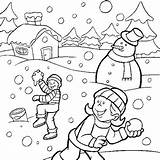 Coloring Snow Clipart Pages Winter Cliparts Play Book Library sketch template