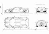 Ferrari 488 Pista Gtb Choose Board Cad sketch template