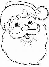 Santa Coloring Face Claus Pages Printable Christmas Kids Drawing Easy Clipart Template Color Colouring Book Print Kidsdrawing Online Choose Board sketch template
