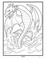 Coloring Pages Creatures Serpent Mythical Sea Make Own Mythological Getcolorings Online Crayola Dragon Getdrawings Colorings sketch template
