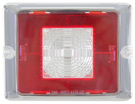enhanced height lens  bargman    series backup light clear  red reflex chrome