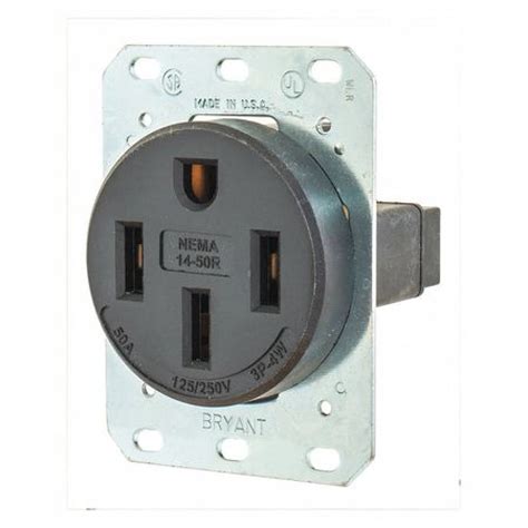 bryant fr receptacle   amps  ac flush mount single outlet   black