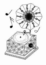 Gramophone Favecrafts sketch template