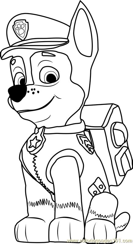chase coloring page  kids  paw patrol printable coloring pages