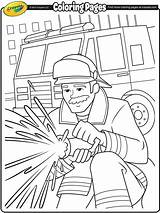 Coloring Firefighter Crayola Pages Fire Kids Firefighters Fireman Sheets Color Printable Sam Drawing Thank Firemen Fighting Colouring Feuerwehrmann Cartoon Truck sketch template