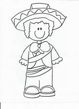 Para Charro Colorear Mexico Preescolar Dibujo Septiembre La Mexicanos sketch template