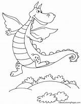 Dragon Coloring Dancing sketch template