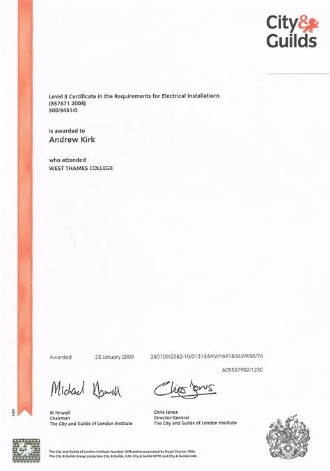 edition certificate ak electrics