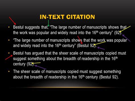 text citation examples mla website