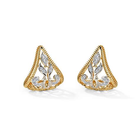 buy fareen diamond hoop earrings  caratlane