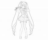 Miku Hatsune Coloringhome Insertion sketch template