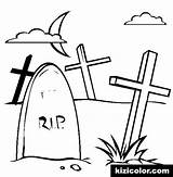 Coloring Pages Graveyard Popular sketch template