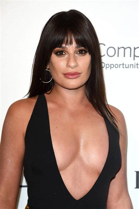 Lea Michele Nip Slip And Deep Cleavage At Oscars Viewing Party Scandal