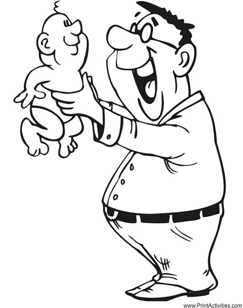 dress   dad coloring page