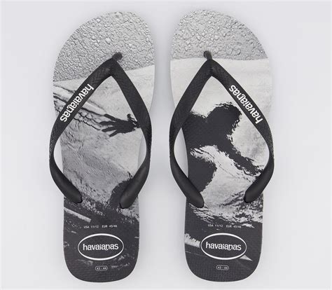 Havaianas Top Photoprint Flip Flops Black Men’s Sandals