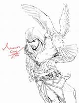 Creed Assassin Ezio Coloring sketch template