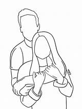 Hugging Dibujo Paar Umriss Line Skizze Contour Besuchen Sencillos sketch template