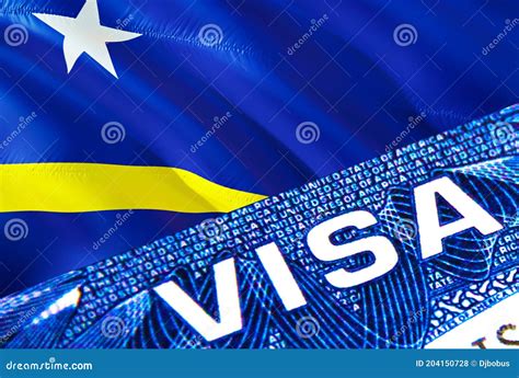curacao visa document close  passport visa  curacao flag curacao visitor visa  passport