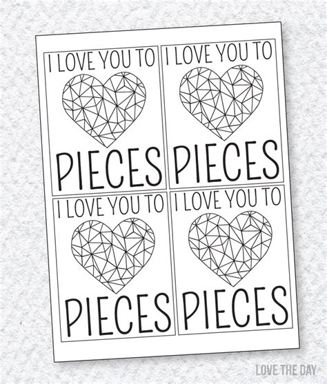 valentine cards  color printable love  day