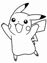Pikachu Pokemon Cute Drawing Easy Drawings Coloring Pages Clipartmag Simple sketch template