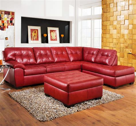 red couch red leather couch