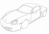Porsche Coloring 911 Cayman Pages Printable Gt3 sketch template