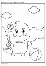 Coloring Pages Kidloland Dino Worksheets Printable sketch template