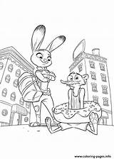 Coloring Zootopia Pages Printable Color sketch template
