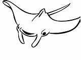 Manta Ray Coloring Pages Drawing Outline Printable Clipartmag Color Getcolorings sketch template