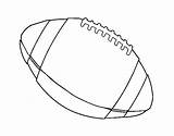 Football Ball Coloring American Coloringcrew Print sketch template