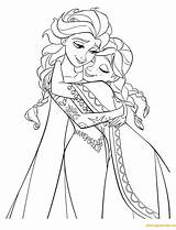 Pages Coloring Elsa Anna Adults Kids sketch template