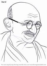 Gandhi Mahatma Draw Jayanti Leader Drawingtutorials101 Politician Undisputed Politicians Mahathma Sketching sketch template