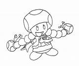 Toadette Coloring Mario Pages Toad Printable Getdrawings Getcolorings Comments sketch template