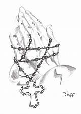 Rosary Drawing Beads Coloring Pages Getdrawings Drawings sketch template