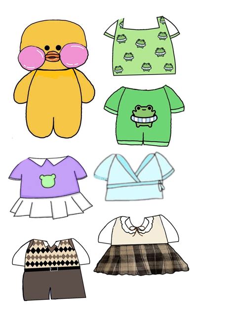 duck paper   paper doll template paper dolls clothing paper