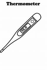 Thermometer Coloring Pages Temperature Gauges Body Slug Clipart Printable sketch template
