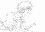 Rin Okumura Drawing Exorcist Blue Coloring Pages Deviantart Template Sketch Chat Lineart sketch template