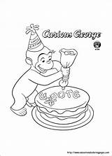 Coloring Pages Curious George Christmas Birthday Lots Getdrawings Getcolorings Educationalcoloringpages sketch template